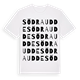 White t-shirt med Södraudde ordlek t-shirt