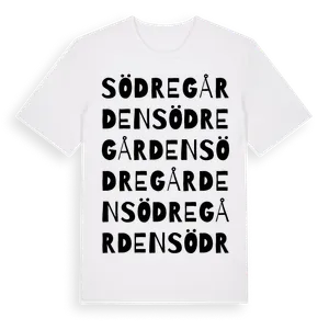 Södregården ordlek t-shirt – ekologisk bomull t-shirt från Pinshirt
