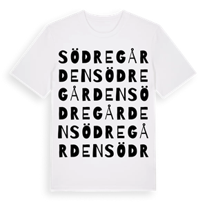 Södregården ordlek t-shirt – ekologisk bomull t-shirt från Pinshirt