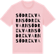 Pink Cotton t-shirt med Södrekvarn ordlek t-shirt