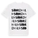 White t-shirt med Södremalm ordlek t-shirt