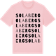 Pink Cotton t-shirt med Solaberg ordlek t-shirt