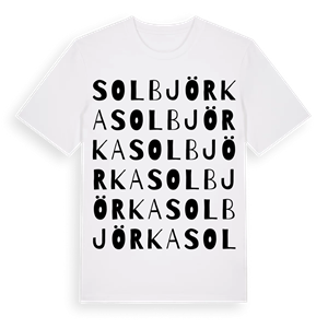 Solbjörka ordlek t-shirt – ekologisk bomull t-shirt från Pinshirt
