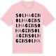 Pink Cotton t-shirt med Solhagen ordlek t-shirt