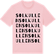 Pink Cotton t-shirt med Solkullen ordlek t-shirt