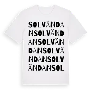 Solvändan ordlek t-shirt – ekologisk bomull t-shirt från Pinshirt