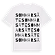White t-shirt med Sommarsäte ordlek t-shirt