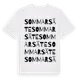 White t-shirt med Sommarsäte ordlek t-shirt