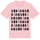 Pink Cotton t-shirt med Söräng ordlek t-shirt