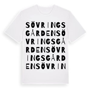 Sövringsgården ordlek t-shirt – ekologisk bomull t-shirt från Pinshirt
