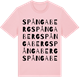 Pink Cotton t-shirt med Spångaberg ordlek t-shirt