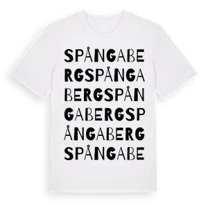 Spångaberg ordlek t-shirt – ekologisk bomull t-shirt från Pinshirt