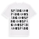 White t-shirt med Spångamo ordlek t-shirt