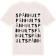 Vintage White t-shirt med Spånhult ordlek t-shirt
