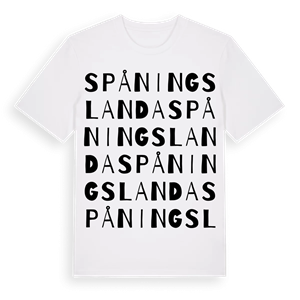 Spåningslanda ordlek t-shirt – ekologisk bomull t-shirt från Pinshirt