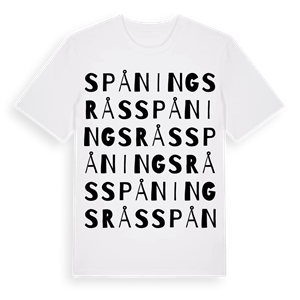 Spåningsrås ordlek t-shirt – ekologisk bomull t-shirt från Pinshirt
