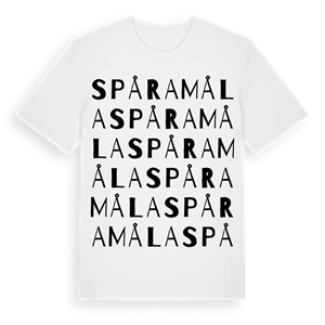 Spåramåla ordlek t-shirt – ekologisk bomull t-shirt från Pinshirt