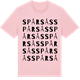 Pink Cotton t-shirt med Spårsås ordlek t-shirt