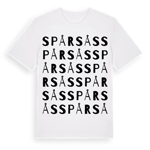 Spårsås ordlek t-shirt – ekologisk bomull t-shirt från Pinshirt