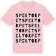 Pink Cotton t-shirt med Speltorpet ordlek t-shirt