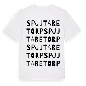 Spjutaretorp ordlek t-shirt – ekologisk bomull t-shirt från Pinshirt