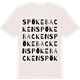 Vintage White t-shirt med Spökebacken ordlek t-shirt