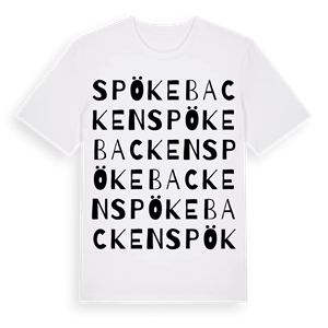 Spökebacken ordlek t-shirt – ekologisk bomull t-shirt från Pinshirt