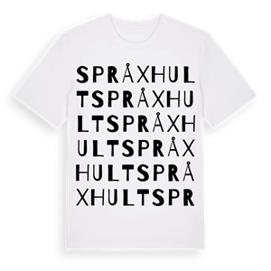 Språxhult ordlek t-shirt – ekologisk bomull t-shirt från Pinshirt
