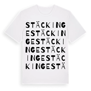 Stäckinge ordlek t-shirt – ekologisk bomull t-shirt från Pinshirt