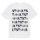 White t-shirt med Stahult ordlek t-shirt