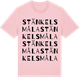 Pink Cotton t-shirt med Stänkelsmåla ordlek t-shirt