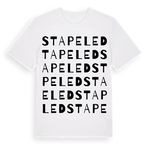 Stapeled ordlek t-shirt – ekologisk bomull t-shirt från Pinshirt