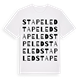 Stapeled ordlek t-shirt