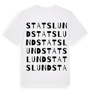 Statslund ordlek t-shirt – ekologisk bomull t-shirt från Pinshirt