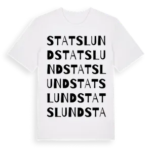 Statslund ordlek t-shirt – ekologisk bomull t-shirt från Pinshirt