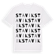 White t-shirt med Stavik ordlek t-shirt