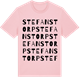 Pink Cotton t-shirt med Stefanstorp ordlek t-shirt