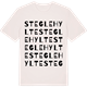 Vintage White t-shirt med Steglehylte ordlek t-shirt
