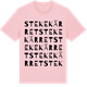 Pink Cotton t-shirt med Stekekärret ordlek t-shirt