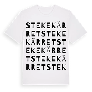 Stekekärret ordlek t-shirt – ekologisk bomull t-shirt från Pinshirt