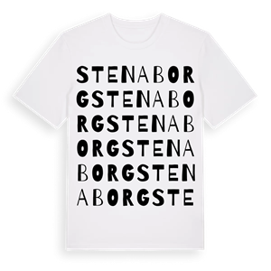Stenaborg ordlek t-shirt – ekologisk bomull t-shirt från Pinshirt