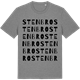 Mid Heather Gray t-shirt med Stenbro ordlek t-shirt