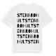 White t-shirt med Stenbrohult ordlek t-shirt
