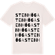 Vintage White t-shirt med Stenhöga ordlek t-shirt