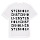 White t-shirt med Stenholmen ordlek t-shirt