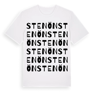 Stenön ordlek t-shirt – ekologisk bomull t-shirt från Pinshirt