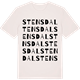 Vintage White t-shirt med Stensdal ordlek t-shirt