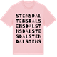 Pink Cotton t-shirt med Stensdal ordlek t-shirt