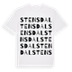 White t-shirt med Stensdal ordlek t-shirt