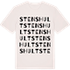 Vintage White t-shirt med Stenshult ordlek t-shirt